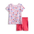 thumbnail image 2 of Wonder Nation Toddler Girls Mix and Match Outfit Set, 6-Piece, Sizes 18M-5T, 2 of 8