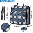 thumbnail image 3 of Water-Resistant 3-Ring Binder Organizer with Multiple Pockets Zipper Binder Bag for Office Watercolor White Pumpkins, 3 of 8