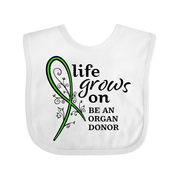 Inktastic Life Grows On- Be an Organ Donor Boys or Girls Baby Bib