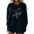 thumbnail image 6 of Wifey Heart Sweatshirt, Cute Calligraphy Wife Pullover, Honeymoon Clothing, Gift from Groom, 6 of 7