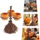 thumbnail image 4 of Soporte para cuencos de bocadillos de calabaza de Halloween, Canasta creativa, Soporte para dulces, Cuencos de calabaza de resina en escoba para servir bocadillos, ensaladas, frutas, accesorios para, 4 of 5