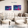 thumbnail image 4 of Elephant Stock Blue Magenta Abstract Wall Art - Horizontal Canvas Wall Art - Living Room Wall Decor - Abstract Canvas - Blue And Pink Decor - 30" x 20", 4 of 8