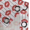 thumbnail image 4 of Ambesonne Glamour Grommet Curtain, Woman Lips Love Behind Bars, 50" x 108", Scarlet White and Grey, 4 of 6