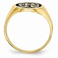thumbnail image 2 of Solid 14k Yellow Gold Casted Vintage Antiqued or Sandblast Monogram Ring Band Size 5, 2 of 4