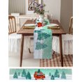 thumbnail image 3 of Red Truck Christmas Burlap-Cotton Table Runner 72 Inches Long,Green Tree Xmas Snowflake Farmhouse Table Runners,Outdoor Dining Tablecloths Decor for Baby Shower Party Wedding 13x72, 3 of 9