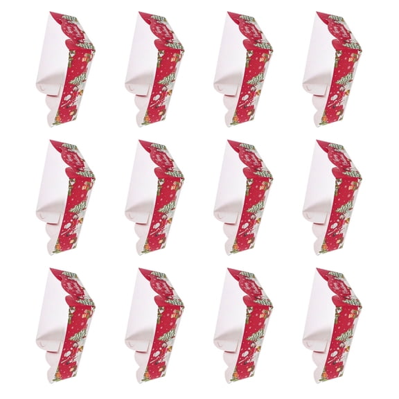 Elegant Christmas Themed Disposable Paper Food Serving Tray Holiday Party Essential For Snacks Appetizers