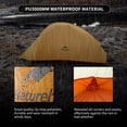 thumbnail image 5 of Naturehike Cloud-Up Tienda de campaña para 1 persona, tienda de campaña ligera para mochilero para un hombre, tienda de campaña ultraligera impermeable para una sola persona, tienda de campaña de dobl, 5 of 5
