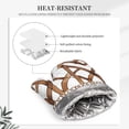 thumbnail image 5 of A Pair Of Heat Insulation And Anti-Perm Gloves 7×11in Thick Anti-Perm Palm With Silicone Piece Lanyard Design Is Easy To Hang Brown Moroccan Trellis Hand-Drawn Sketch_1, 5 of 8