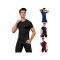 thumbnail image 4 of Luxsea Summer Mens T-shirt Short Sleeve Quick Dry Breathable Fitness Tshirt Men Tee Tops Solid Colors Plus Size, 4 of 5