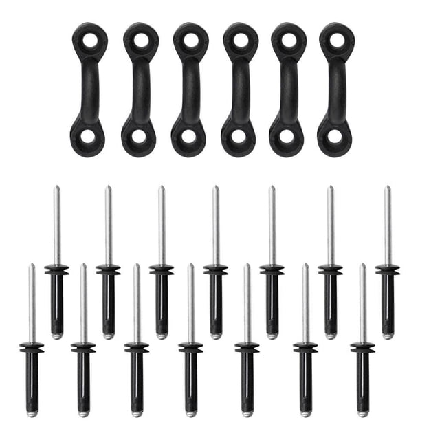 6x Ojos de Almohadilla de de Cubierta de Kayak + 12 Piezas de Remaches Accesorios de Hardware para Botes de Canoa Cola Ojos de kayak