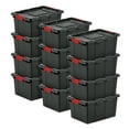 thumbnail image 1 of Sterilite Bac Industriel Robuste et Durable de 15 Gal avec Loquets Rouges, Lot de 12, 1 of 11