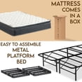 thumbnail image 4 of Onetan  Mattress and Platform Bed Set, 10-Inch  Medium Pillow Top Hybrid Mattress and 14" Metal Platform Bed Queen, 4 of 5