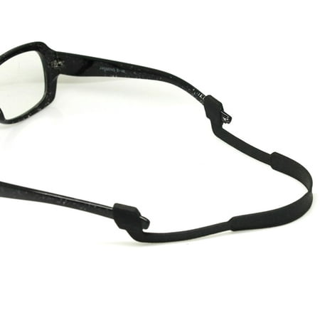 Durable Eyeglasses Sunglasses Glasses Anti-slip Elastic Silicone Headband Strap (Black)