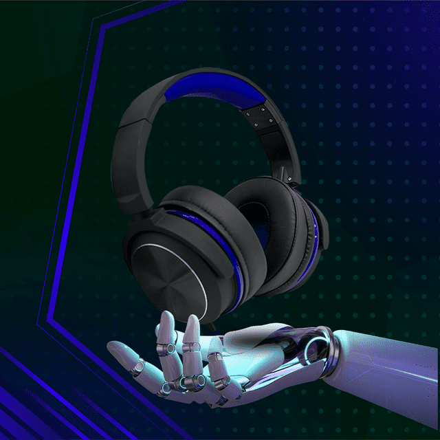 Audífono Headset Gamer Alámbrico Azul Para PS4, PS5,Xbox, PC Sentry Microfono Retractible Almohadilla De Vinil
