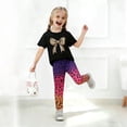 thumbnail image 5 of Toddler Girl Summer Clothes Outfit For 4-5 Years Girls Fashionable And Comfortable Set Short Sleeved Cartoon Print Top Pants Casual Two Piece Set A Children's Day Gift 2PCS Set, 5 of 5