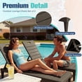 thumbnail image 3 of WLXIANG Outdoor Chaise Lounge Chair Set of 2 with 5-Position Adjustable Back, Waterproof & Lightweight PP Lounge Chairs for Outside Pool Patio (Deep Brown), 3 of 9