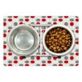 thumbnail image 1 of Mid Century Pet Mat for Food and Water, Big Circular Spots and Oval Shapes Combined the of Geometry, Non-Slip Rubber Mat for Dogs and Cats, 18" X 12", by Ambesonne, 1 of 2