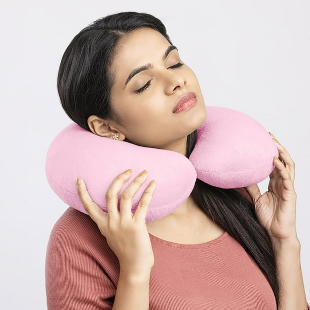 Travel Neck Pillow Memory Foam Airplane Comfort for Neck Sleeping