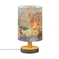 thumbnail image 2 of Leopard in Flower Shrubs Table Lamp with USB Port LED Warm Light Lamp Night Light Home Decor, 2 of 7