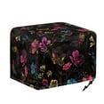 thumbnail image 6 of TSOVTHRID Colorful Butterfly Flower Print 4 Slice Toaster Covers, Waterproof Microwave Toaster Oven Cover Stain Resistant Kitchen Small Appliance Dust Protector Home Table Decor, 6 of 8