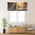 thumbnail image 2 of Wolf Curtain Valances Wild Animals in Winter Mountain Forest Snowflak Natural Landscape Privacy Window Valances for Living Room Kitchen 54 by 18 in, 1 Panel, 2 of 6