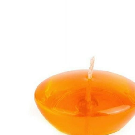 CFZ-105-0 3 in. Clear Gel Floating Candles, Orange - 6Piece per Box