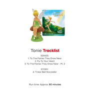 tonies Tinkerbell Toy Pixie Adventure Audio Play Figurine for Portable Speaker, Small, Green, Plastic
