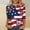 B Navy, variant on Plus Size Blouses for Women, 4th of July Crewneck 3/4 Sleeve Independent Day Graphic Tees Red Size 5XL