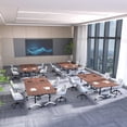 thumbnail image 4 of Conference Table with Wheels, Flip Top Rolling Training Table for Office & Meeting Room, Space-Saving Design, Multiple Sizes & Packs, 4 of 7