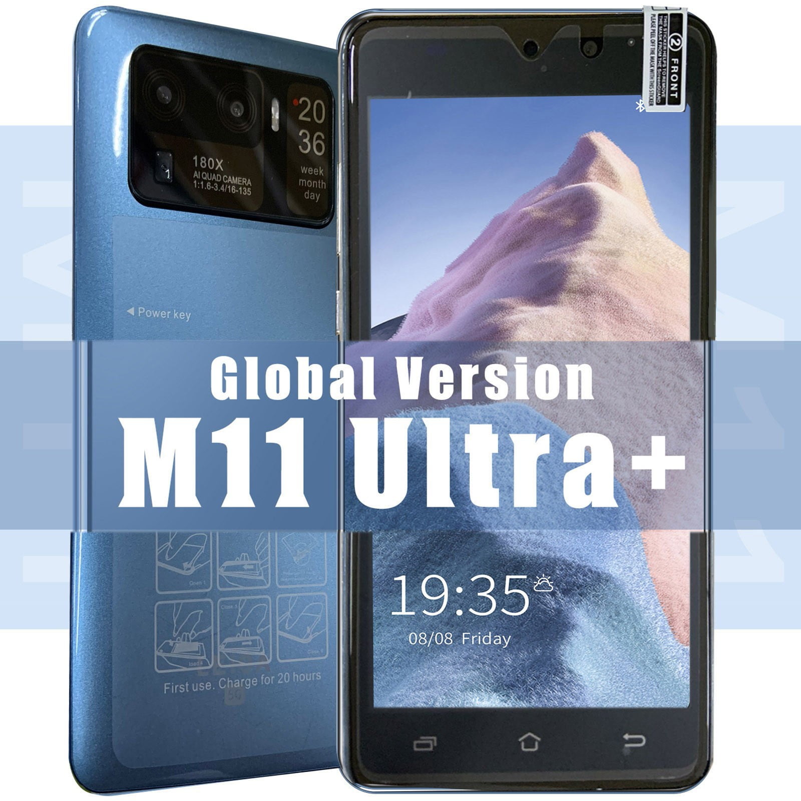 Yoidesu Unlocked Smartphones, M11 Ultra 6.1In 3G Dual SIM Unlocked Cell  Phone, 2GB RAM 16GB ROM, 5MP 16MP Dual Camera, Face ID Android Phone 