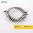 thumbnail image 6 of Boyel Living Freestanding Bathtub Faucet Floor Mount Single Handle Bath Tub Filler Faucets with Water Supply Lines in Matte Black, 6 of 7
