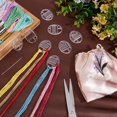 thumbnail image 5 of 30pcs Acrylic Thread Winding Boards Floss Bobbin Thread Organizer Card for Cross-Stitch Oval 35x28x3mm Hole: 5mm, 5 of 9