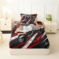 thumbnail image 4 of Manfei Speed Motocross Twin Sheets，Speed Games Bedding，Red White,3pcs,1 Fitted Sheet and 1 Pillowcase, 4 of 6