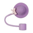 thumbnail image 5 of Hariumiu Silicone Straw Cap Covers for 30/40 Oz Cups Hat Design with Bow Washable Reusable BPA-Free Tumbler Accessories for Men Women, 5 of 8