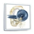 thumbnail image 3 of Abstract Black and Dark Blue Gold Underwater Life 36 in x 36 in Framed Painting Canvas Art Print, by Designart, 3 of 5