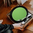 thumbnail image 4 of SHINYPASING 2Pcs Turntable Mat Felt Green Anti-skid Replacement Pad for CD Players, 4 of 6