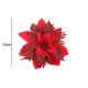 thumbnail image 3 of Flores artificiales de Navidad con purpurina, decoración para árbol de Navidad, adornos para Año Nuevo, flores falsas de Navidad, 3 of 5