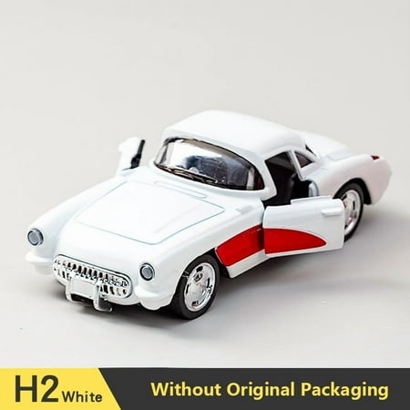 1:32 Alloy Diecast Chevy Corvette C1 1957 Vintage Car Model Pull Back Car Miniature Vehicle Replica For Collection Gift for Kid