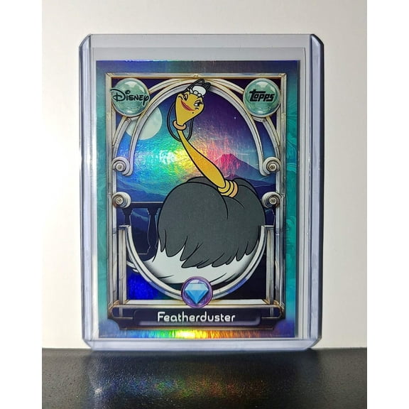 Featherduster 2025 Topps Disney Wonder #129 Diamond Card Beauty and the Beast