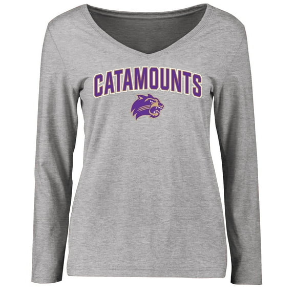 Women's Ash Western Carolina Catamounts Proud Mascot Long Sleeve T-Shirt