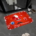 thumbnail image 3 of Alfombra deslizante Lavable Padre de Santa Claus alces Rectangular Red Flannel Absorbente para el año Decoración de Interior de Navidad H perfecl Alfombra manta, 3 of 8