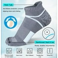 thumbnail image 2 of CAILDANL Men's Athletic Cushioned Ankle Socks Comfort Wicking Anti-Blister Running Sock 5 Pairs, 2 of 7