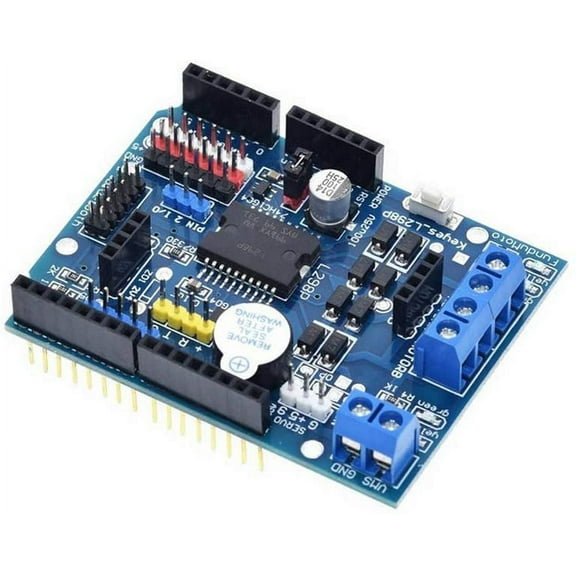 Treedix L298P Motor Shield Stepping DC Motor Drive Module Drive Expansion Board Compatible with Arduino
