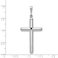 thumbnail image 2 of 14k White Gold Solid Polished Religious Faith Cross Pendant Necklace 22.8x51.2mm Pendant for Women, 2 of 2