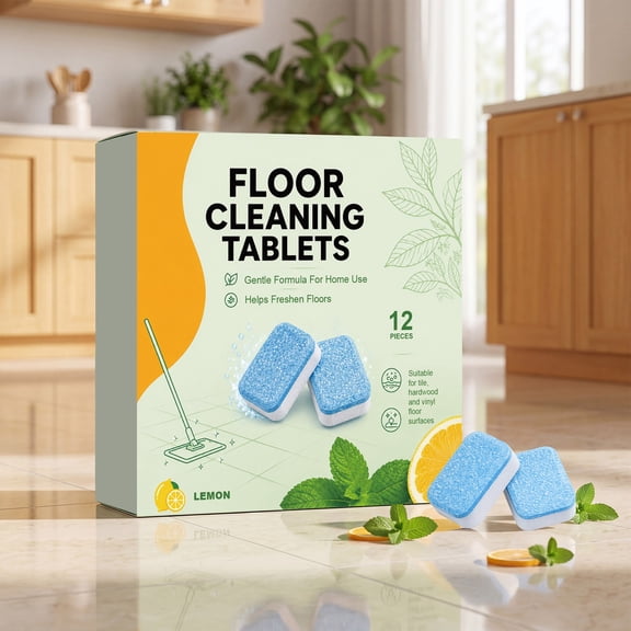 Floor Cleaning Tablets, Multi Surface Mopping Sheets for Tile Wood, Dissolvable Deodorizing for Vinyl Laminate Kitchen Home