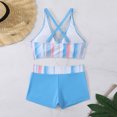 thumbnail image 6 of ZQGJB Women Two Piece Swimsuit Plus Size Bathing Suits Floral Tropical High Waisted Beachwear Tummy Control Board Shorts Halter Tops(Mint Green,XL), 6 of 6