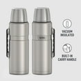 thumbnail image 3 of Thermos Stainless King Vacuum Insulated Beverage Bottle, Matte Stainless Steel, 2L, 3 of 7