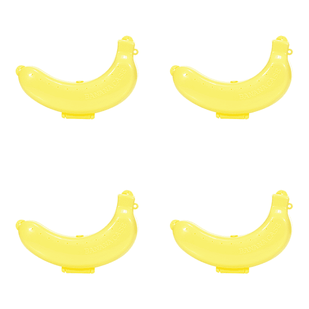 Estuche de plástico de plátano Estuche de almacenamiento sellado para viajes Camping Amarillo
