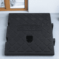 thumbnail image 1 of LRXIYODE Doorway Threshold Ramp Portable Plastic Ramp Black 10Pcs, 1 of 6