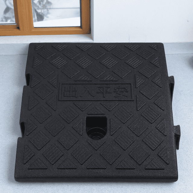 LRXIYODE Rampe de Seuil de Porte Portable en Plastique Noir 10 Pcs